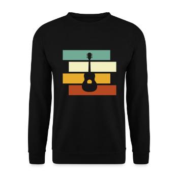 Guitar Retro - Unisex Sweatshirt - black - Front - Alina (178cm) & Michal (187cm)