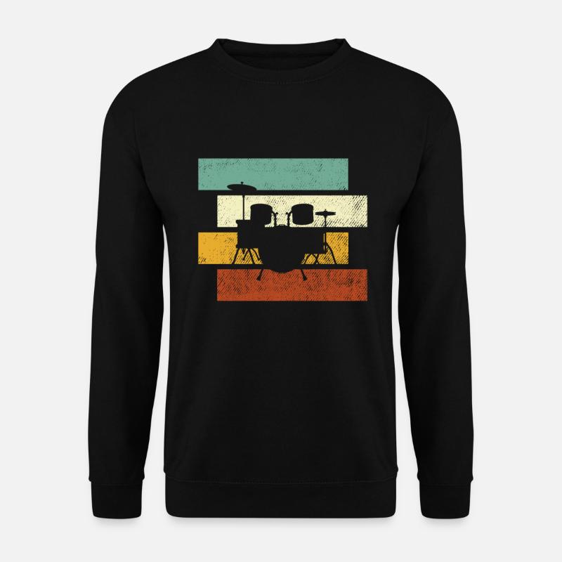Drums Retro - Unisex Sweatshirt - black