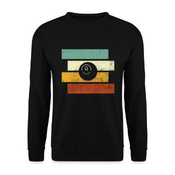 Billiard Retro - Unisex Pullover - Schwarz - Vorne - Alina (178cm) & Michal (187cm)