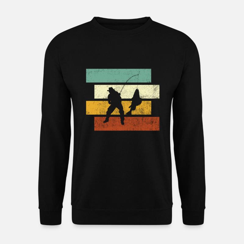 Fishing Retro - Unisex Sweatshirt - black