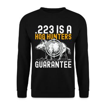 Chasseurs Chasse au sanglier - Sweat-shirt Unisexe - noir - Devant - Alina (178cm) & Michal (187cm)