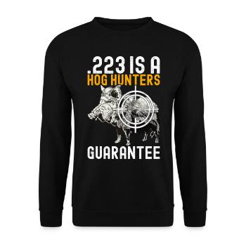 Jäger Wildschwein Jagen - Unisex Pullover - Schwarz - Vorne - Alina (178cm) & Michal (187cm)