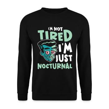 Night Shift Worker Graveyard Duty - Unisex Sweatshirt - black - Front - Alina (178cm) & Michal (187cm)