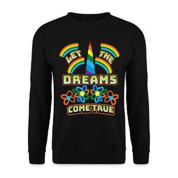 Unicorn, Unicorns, LGBTQ, Rainbow, Saying - Unisex Sweatshirt - black - Front - Alina (178cm) & Michal (187cm)