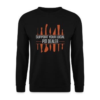 Poterie Argile Cours de poterie Poterie Poterie - Sweat-shirt Unisexe - noir - Devant - Alina (178cm) & Michal (187cm)