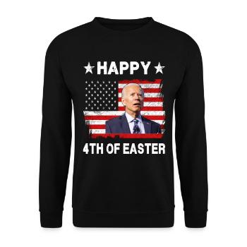 Alles Gute zum 4. Ostern - Unisex Pullover - Schwarz - Vorne - Alina (178cm) & Michal (187cm)