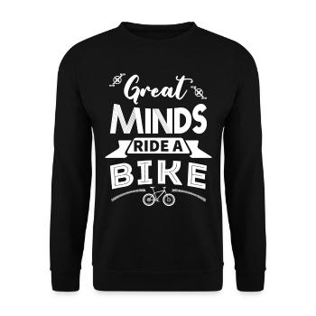 Kluge Köpfe fahren Fahrrad - Unisex Pullover - Schwarz - Vorne - Alina (178cm) & Michal (187cm)