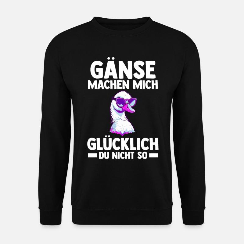 Gans Gänse - Unisex Pullover - Schwarz