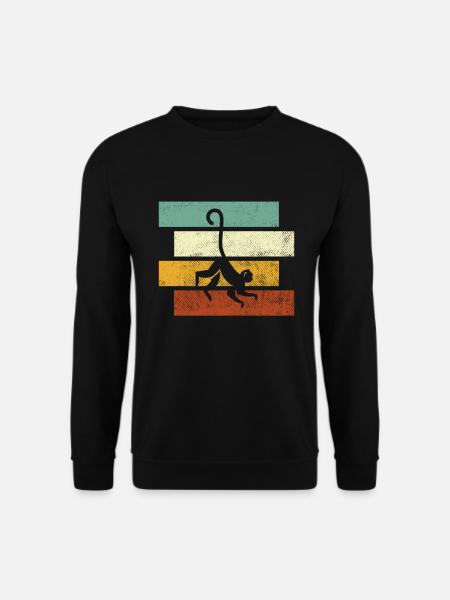 Monkey Retro - Unisex Sweatshirt - black