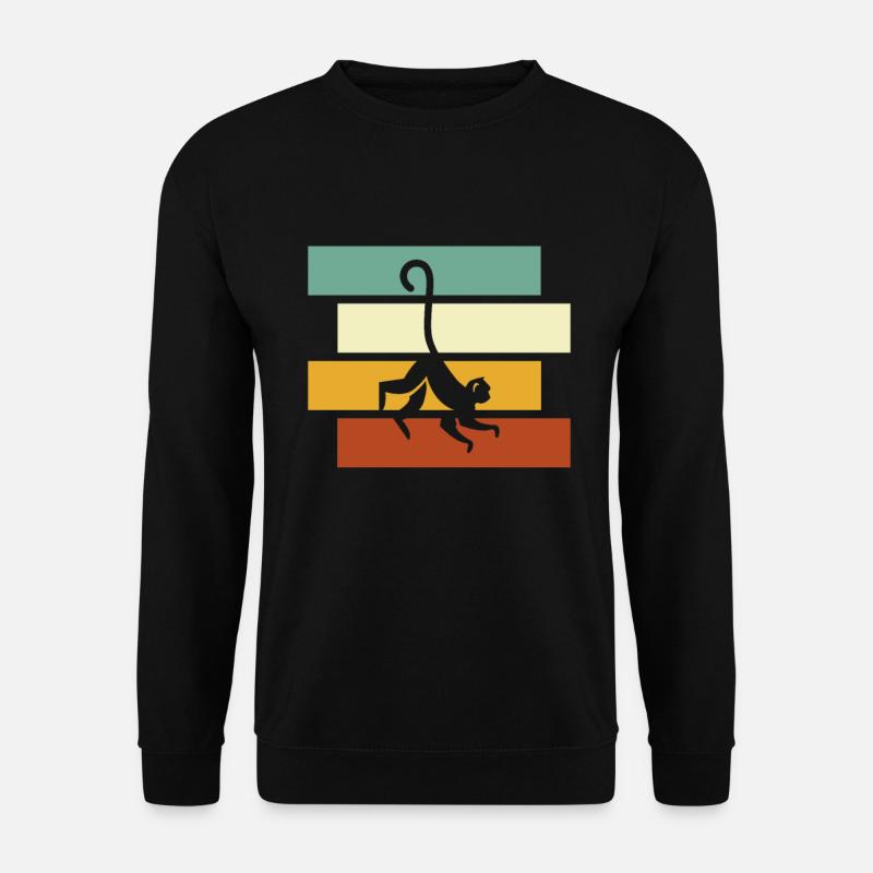 Monkey Retro - Unisex Sweatshirt - black