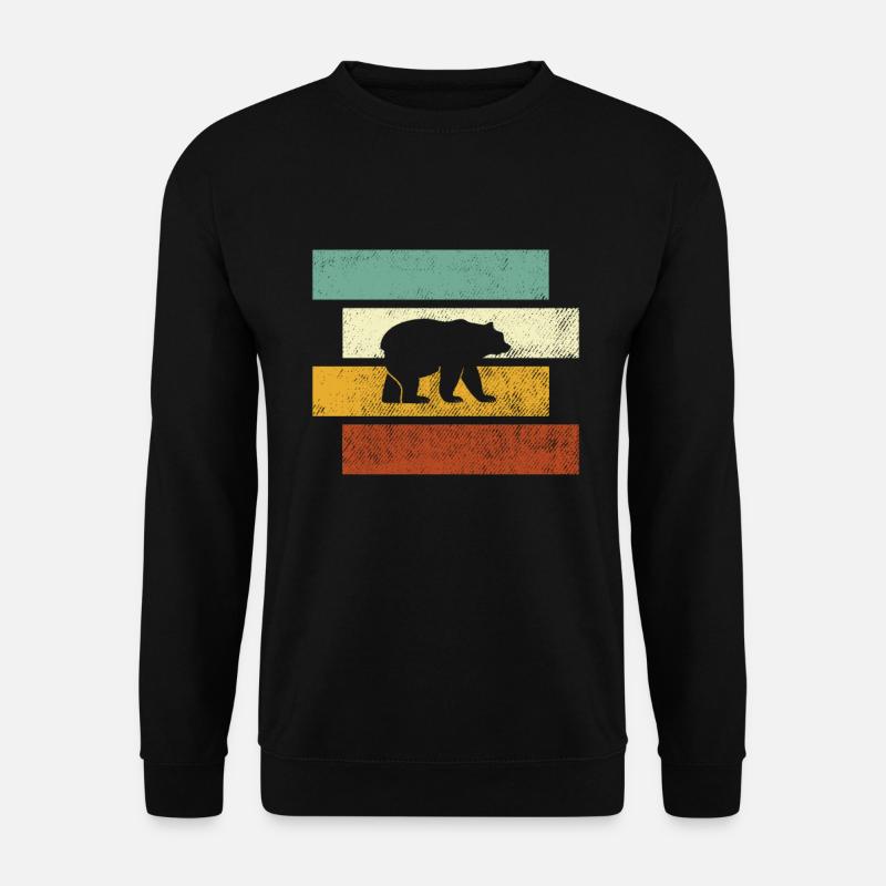 Bär Retro - Unisex Pullover - Schwarz