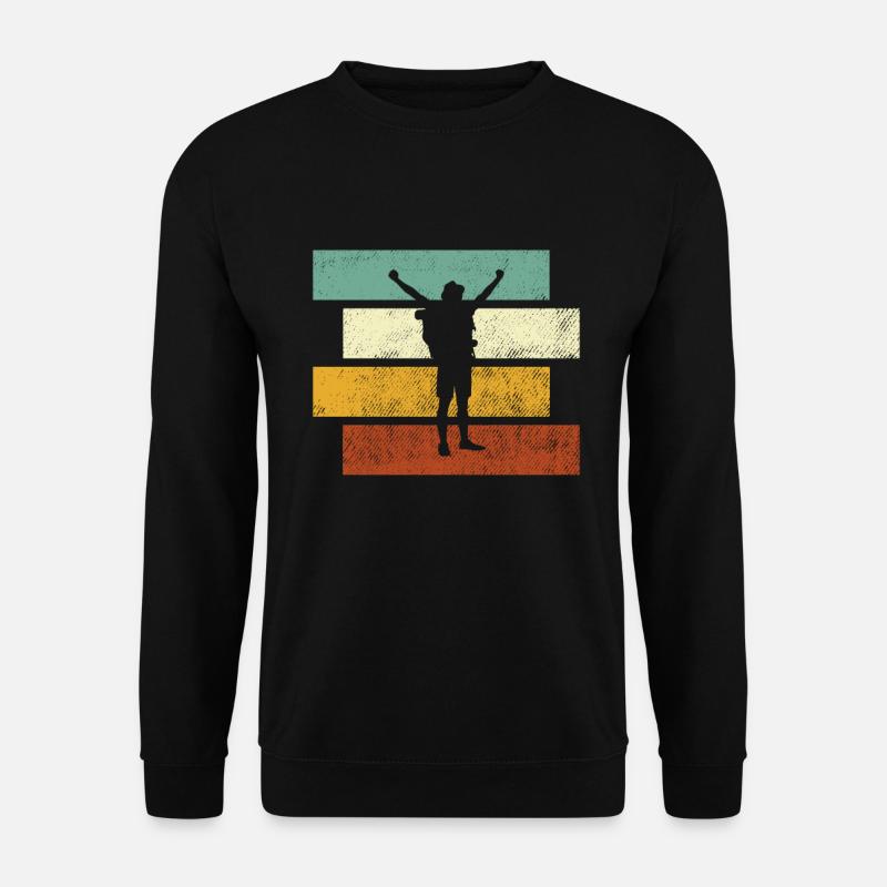 Hiking Retro - Unisex Sweatshirt - black