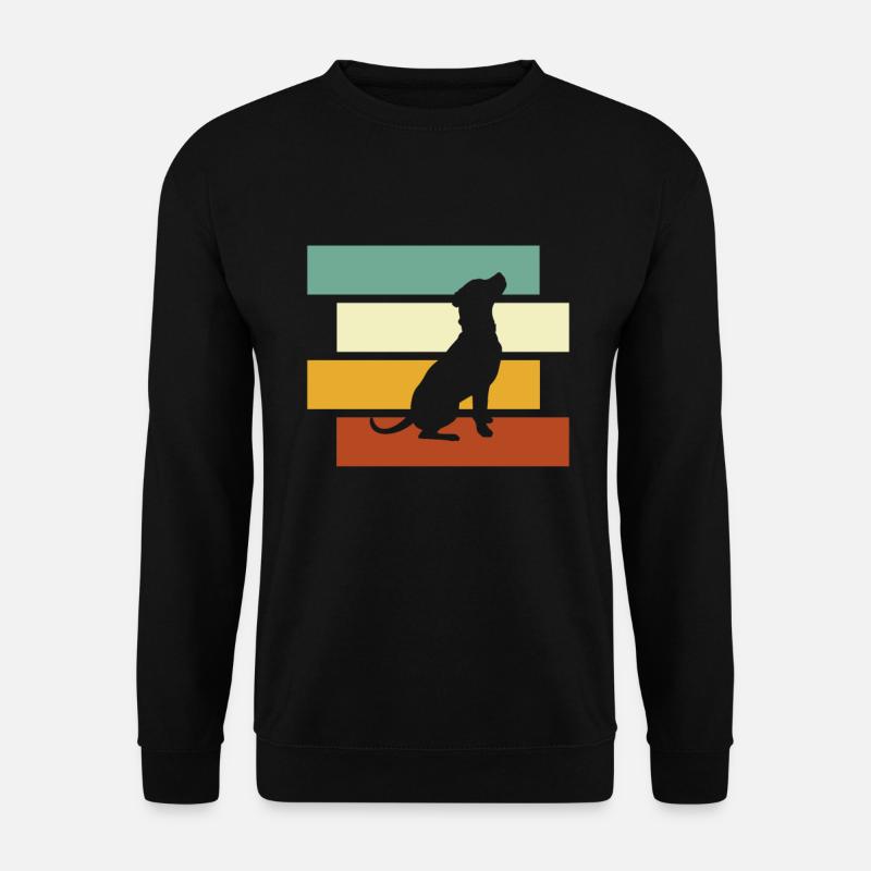 Hund Retro - Unisex Pullover - Schwarz