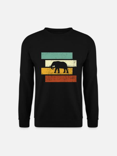 Elephant Retro - Unisex Sweatshirt - black