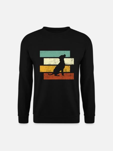 Hund Retro - Unisex Pullover - Schwarz