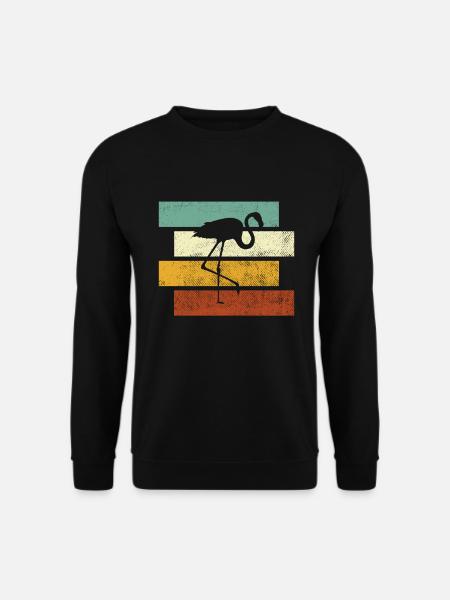 Flamant rose Rétro - Sweat-shirt Unisexe - noir