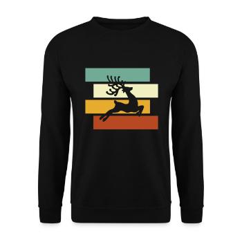 Moose Retro - Sweat-shirt Unisexe - noir - Devant - Alina (178cm) & Michal (187cm)