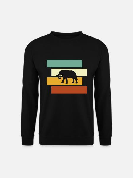 Elephant Retro - Unisex Sweatshirt - black