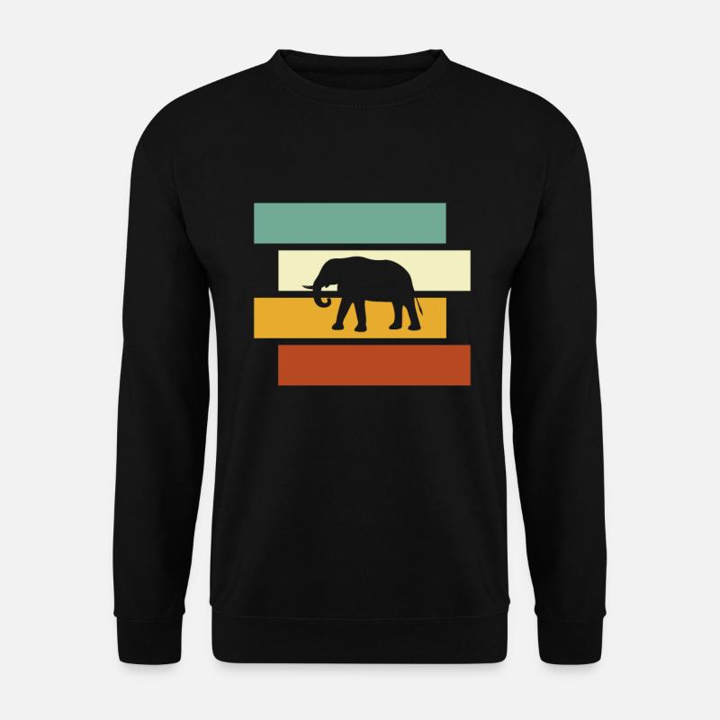 Elephant Retro - Unisex Sweatshirt - black