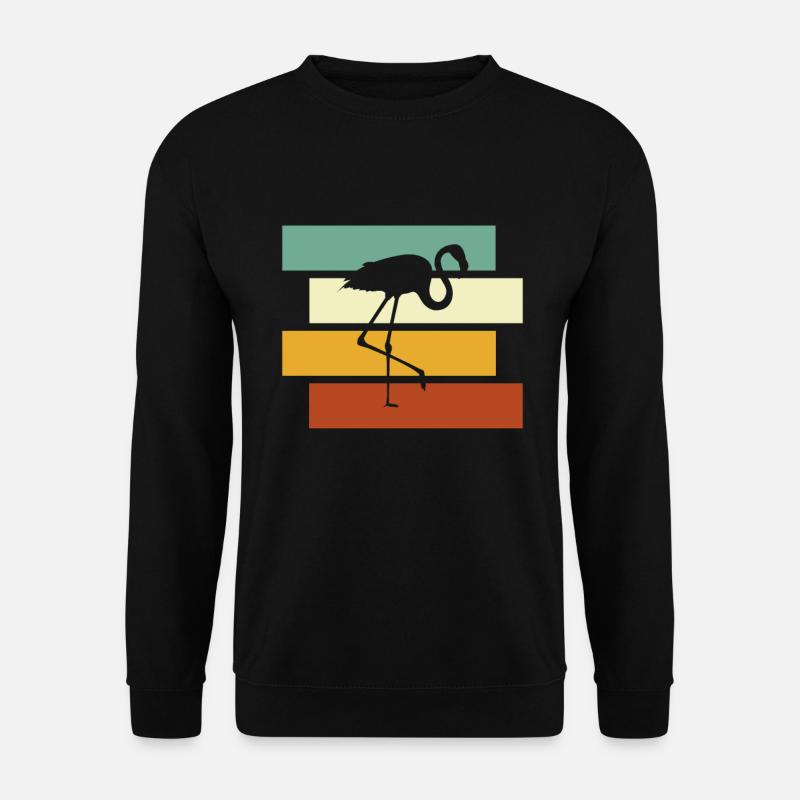 Flamingo Retro - Unisex Sweatshirt - black