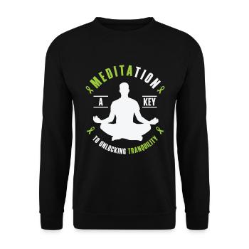 Mois de la sensibilisation à la santé mentale, - Sweat-shirt Unisexe - noir - Devant - Alina (178cm) & Michal (187cm)