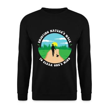 Mental Health Nature Environment Health Awareness - Unisex Sweatshirt - black - Front - Alina (178cm) & Michal (187cm)