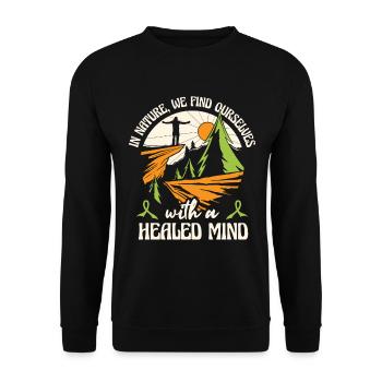 Mental Health Nature Environment Health Awareness - Unisex Sweatshirt - black - Front - Alina (178cm) & Michal (187cm)