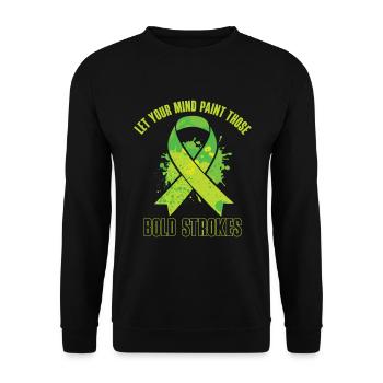 Mental Health Artistic Awareness Month Abstract - Unisex Sweatshirt - black - Front - Alina (178cm) & Michal (187cm)