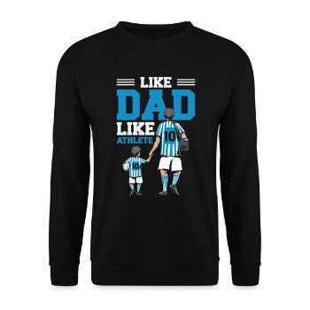 Sport Dad Vatertag Sport Team Fan Hobby - Unisex Pullover - Schwarz - Vorne - Alina (178cm) & Michal (187cm)