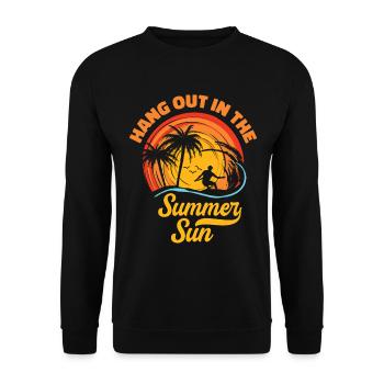 Surf Tropical Surfen Sommer Surfbrett Sport - Unisex Pullover - Schwarz - Vorne - Alina (178cm) & Michal (187cm)