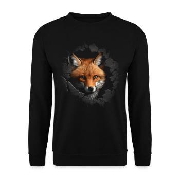 Fox Animal Lover Gift Motif animal sauvage - Sweat-shirt Unisexe - noir - Devant - Alina (178cm) & Michal (187cm)