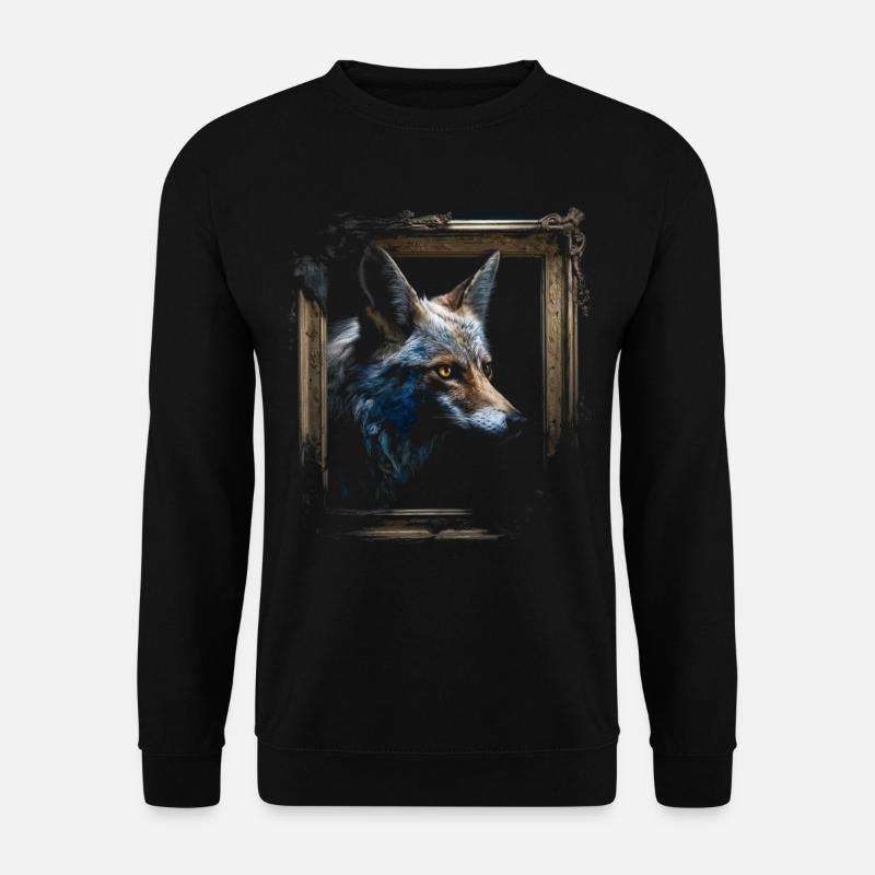 Fuchs Tierliebhaber Geschenk Wildtier Tier Motiv - Unisex Pullover - Schwarz
