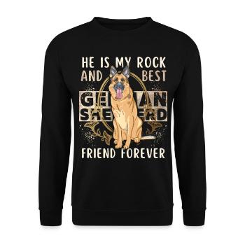 German Shepherd, Funny Saying, Pedigree Dog - Unisex Sweatshirt - black - Front - Alina (178cm) & Michal (187cm)