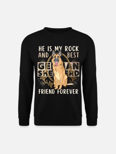 Deutscher Schäferhund, lustiger Spruch, Rassehund - Unisex Pullover - Schwarz