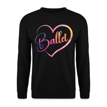 Ballet Dancer Dance Girl Ballerina - Unisex Pullover - Schwarz - Vorne - Alina (178cm) & Michal (187cm)