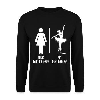 Ballet Dancer Dance Girl Ballerina - Unisex Sweatshirt - black - Front - Alina (178cm) & Michal (187cm)