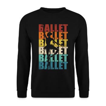 Ballet Danseuse Danse Ballerine - Sweat-shirt Unisexe - noir - Devant - Alina (178cm) & Michal (187cm)