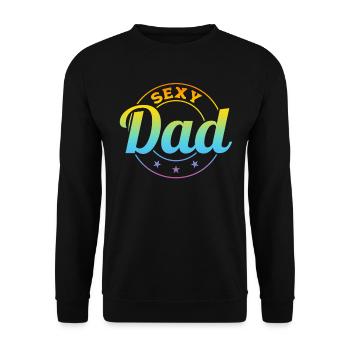 Happy Father's Day - Sexy Dad - Unisex Pullover - Schwarz - Vorne - Alina (178cm) & Michal (187cm)