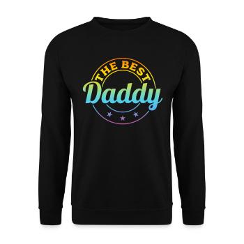 Father's Day Ideas Daddy - The Best Daddy - Unisex Sweatshirt - black - Front - Alina (178cm) & Michal (187cm)