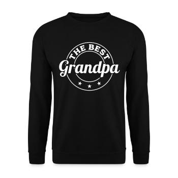 The Best Grandpa - Father's Day Best Dad Grandpa's - Unisex Pullover - Schwarz - Vorne - Alina (178cm) & Michal (187cm)