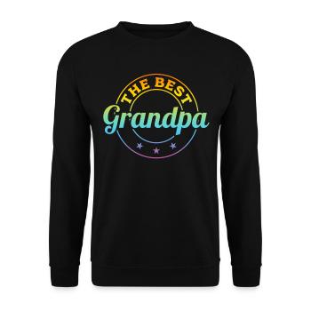 Father's Day Ideas - The Best Grandpa - Unisex Pullover - Schwarz - Vorne - Alina (178cm) & Michal (187cm)