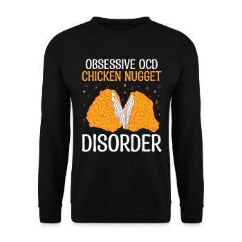 Foodie Nuggies Chicken Nugget Expert Food Tendies - Unisex Pullover - Schwarz - Vorne - Alina (178cm) & Michal (187cm)