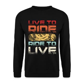 Skateboarding Skater Boy Skateboard Extremsport - Unisex Pullover - Schwarz - Vorne - Alina (178cm) & Michal (187cm)