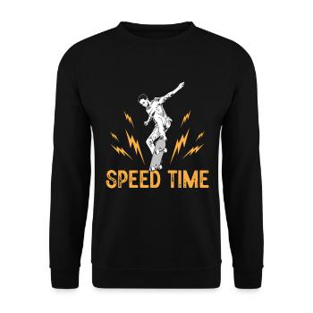 Skateboarding Skater Boy Skateboard Extreme Sports - Unisex Sweatshirt - black - Front - Alina (178cm) & Michal (187cm)