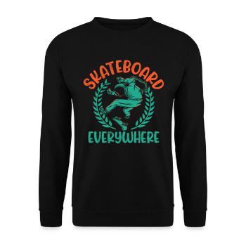 Skateboarding Skater Boy Skateboard Extreme Sports - Unisex Sweatshirt - black - Front - Alina (178cm) & Michal (187cm)