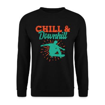 Skateboarding Skater Boy Skateboard Extreme Sports - Unisex Sweatshirt - black - Front - Alina (178cm) & Michal (187cm)