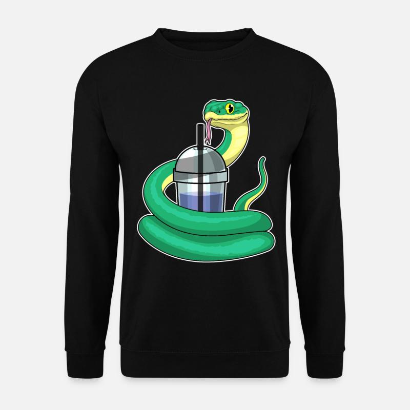 Snake Bubble Tea - Unisex Sweatshirt - black