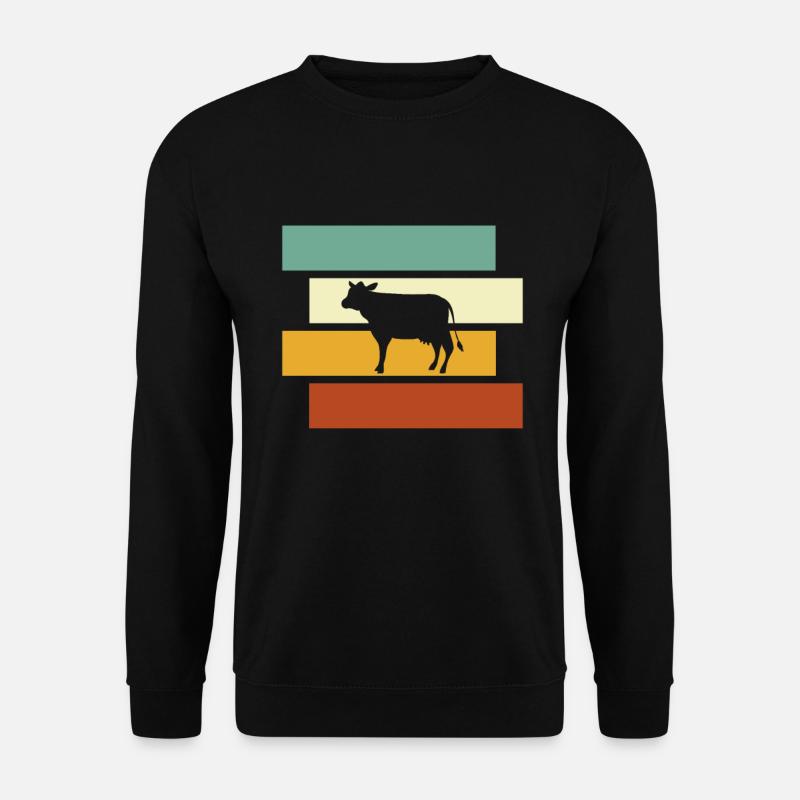 Vache Rétro - Sweat-shirt Unisexe - noir