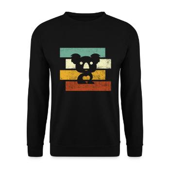 Koala Retro - Unisex Sweatshirt - black - Front - Alina (178cm) & Michal (187cm)