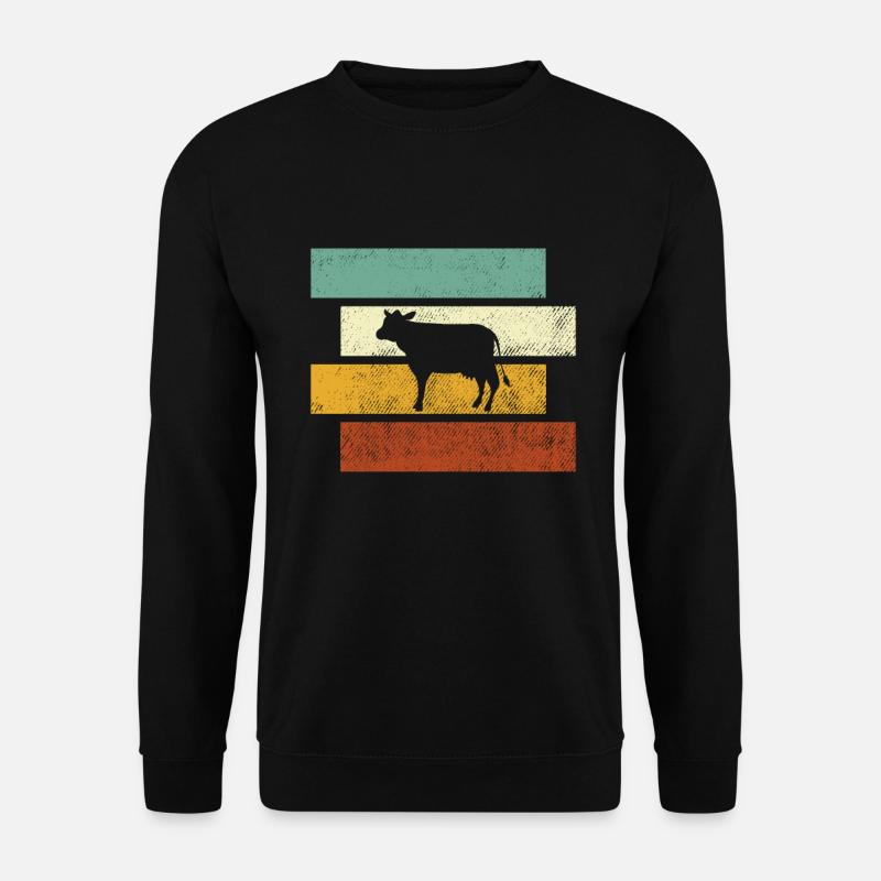 Cow Retro - Unisex Sweatshirt - black